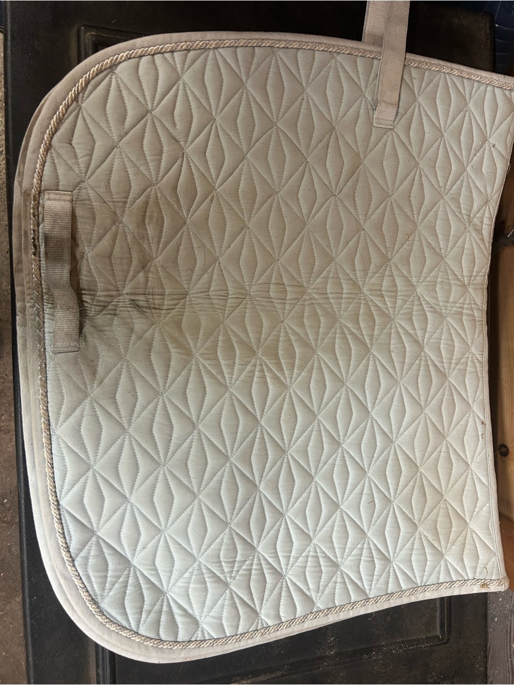 Quilted Saddle Pad in Light Beige